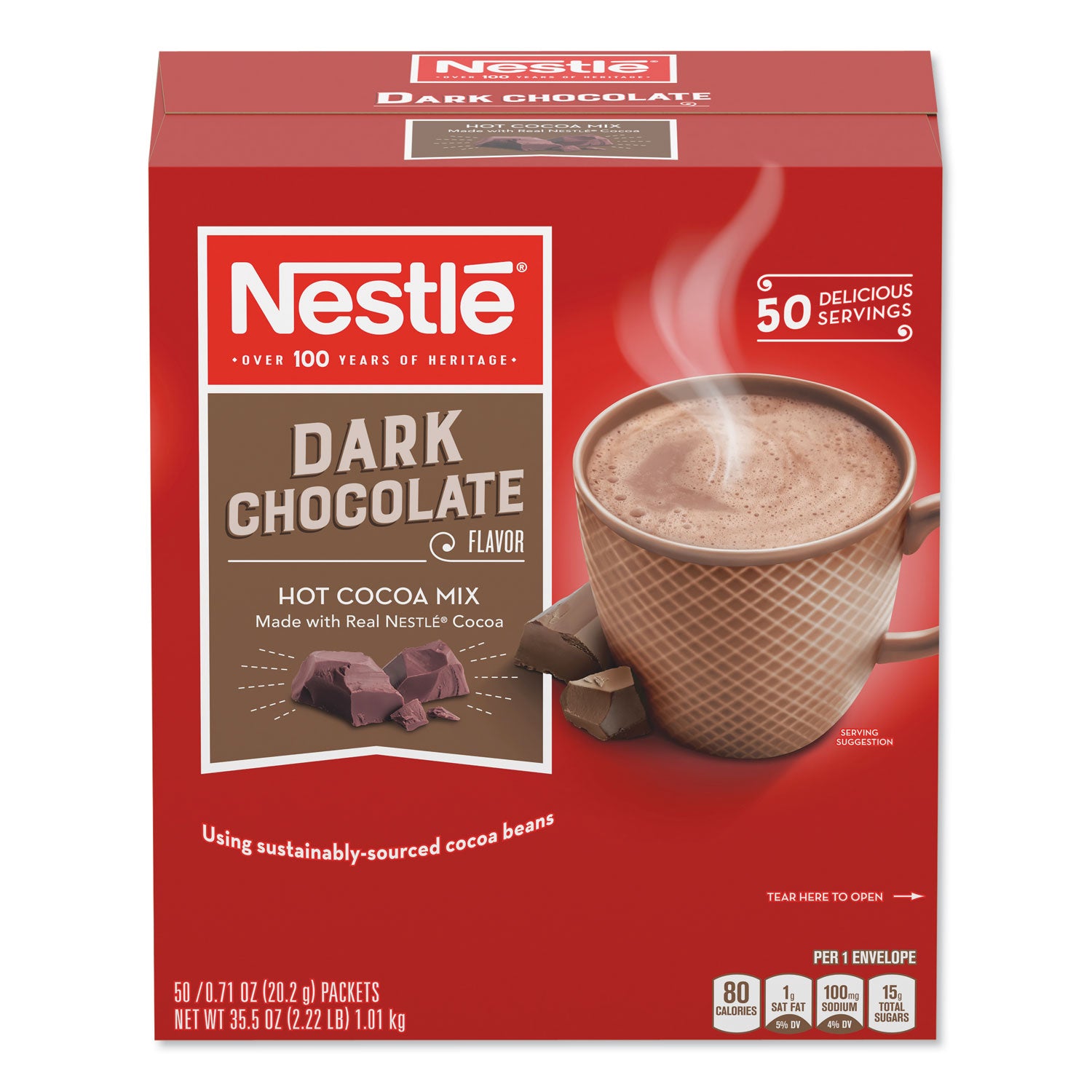 hot-cocoa-mix-dark-chocolate-071-oz-50-box_nes70060 - 1