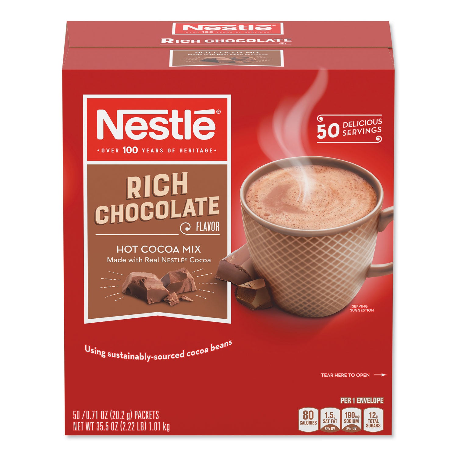 hot-cocoa-mix-rich-chocolate-071-oz-packets-50-box-6-box-carton_nes25485ct - 1
