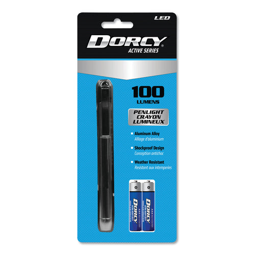 100 Lumen LED Penlight, 2 AAA Batteries (Included), Silver