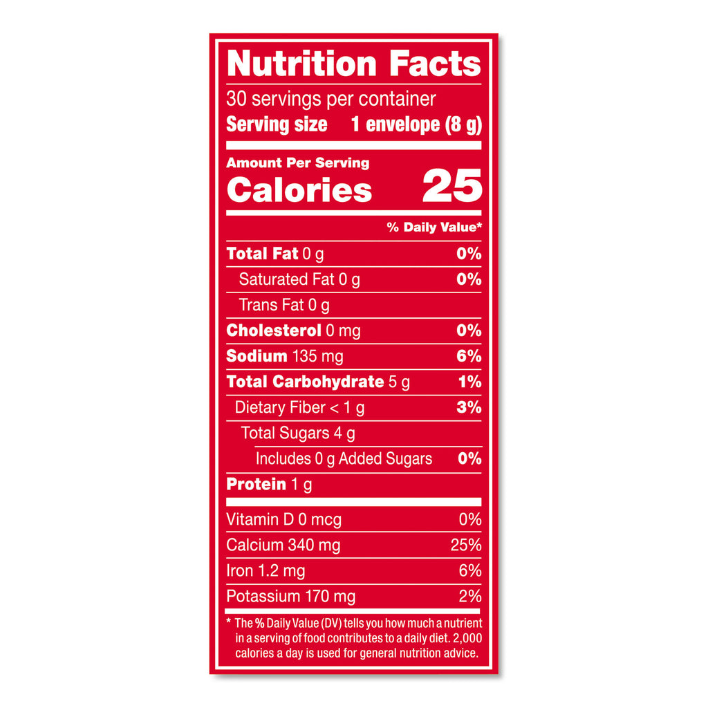 No-Sugar-Added Hot Cocoa Mix Envelopes, Rich Chocolate, 0.28 oz Packet, 30/Box