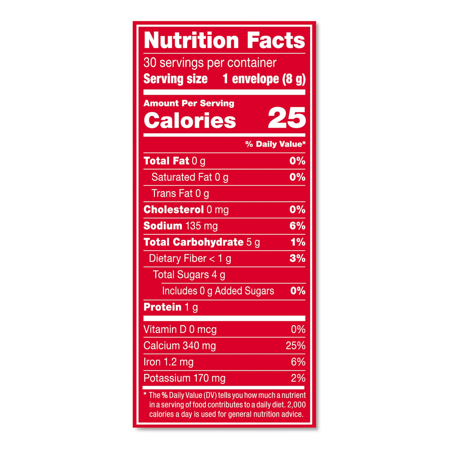 No-Sugar-Added Hot Cocoa Mix Envelopes, Rich Chocolate, 0.28 oz Packet, 30/Box