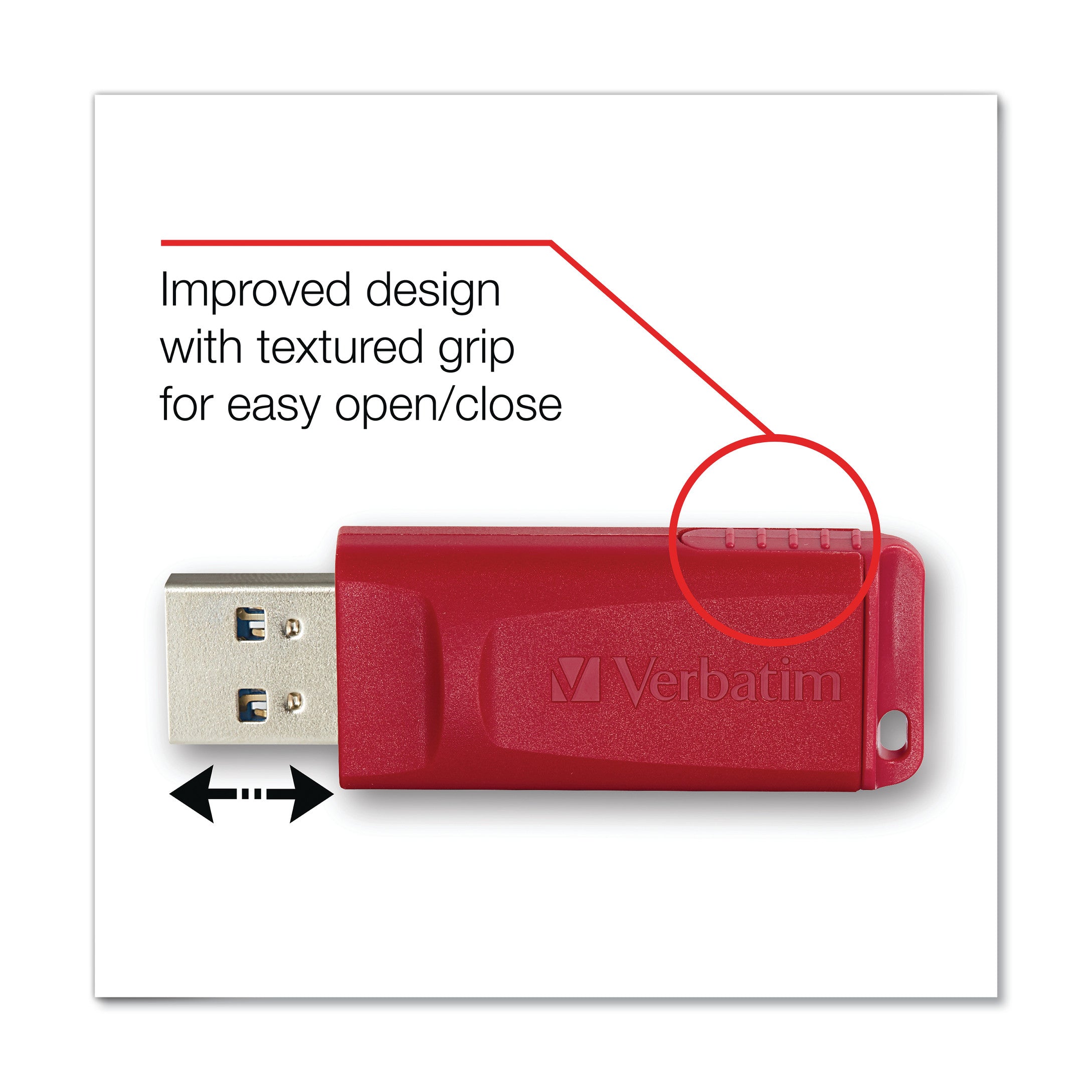 Store 'n' Go USB Flash Drive, 8 GB, Red - 