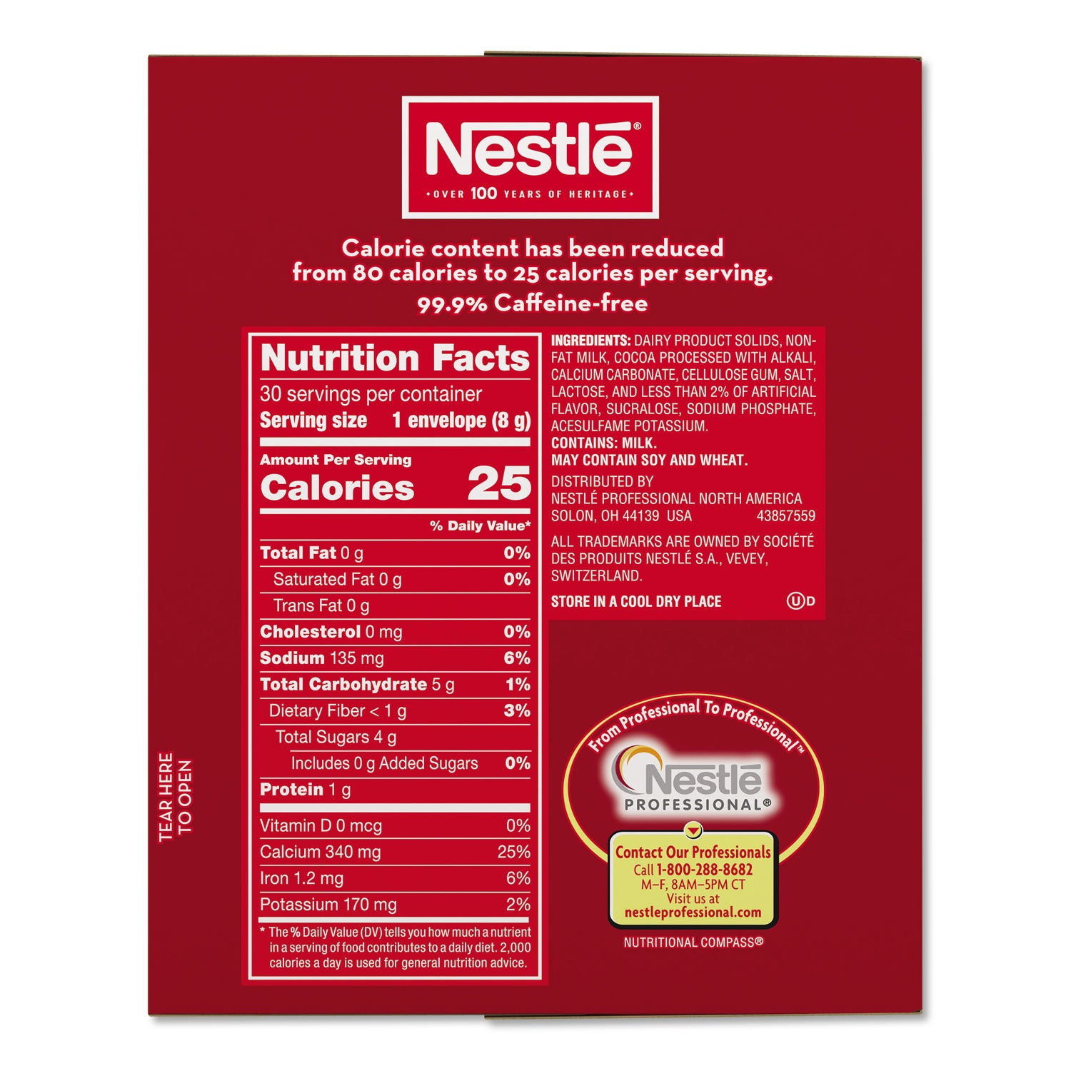 no-sugar-added-hot-cocoa-mix-envelopes-rich-chocolate-028-oz-packet-30-box_nes61411 - 2