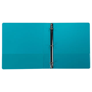 Earths Choice Plant-Based Durable Fashion View Binder, 3 Rings, 1" Capacity, 11 x 8.5, Turquoise, 2/Pack