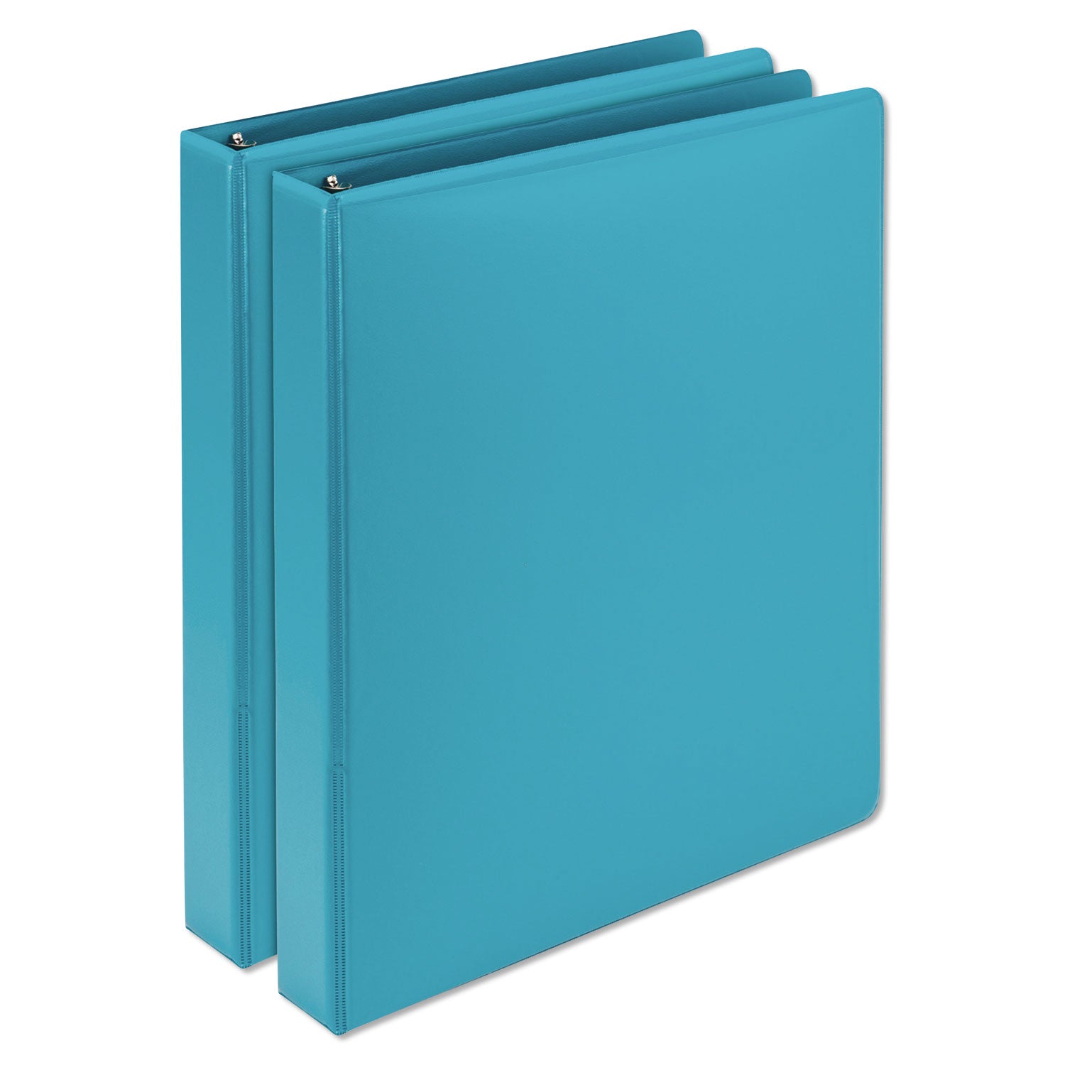 Earths Choice Plant-Based Durable Fashion View Binder, 3 Rings, 1" Capacity, 11 x 8.5, Turquoise, 2/Pack - 