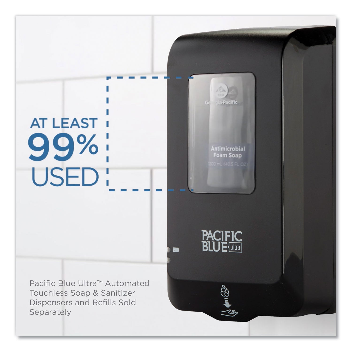 pacific-blue-ultra-automated-touchless-soap-sanitizer-dispenser-1000-ml-654-x-1172-x-4-black_gpc53590 - 7