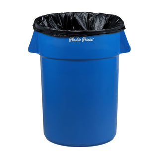 44 Gal Blue Round Trash Can