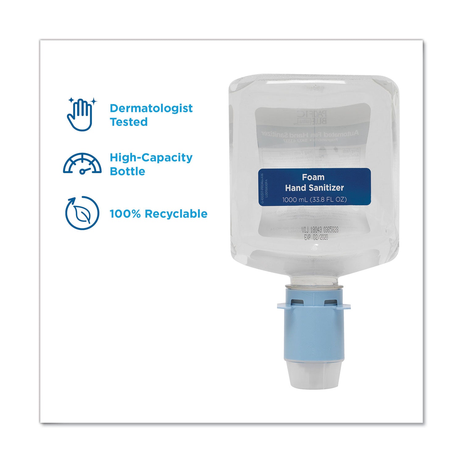 pacific-blue-ultra-automated-sanitizer-dispenser-refill-foam-hand-sanitizer-1000-ml-bottle-fragrance-free-3-carton_gpc43337 - 2