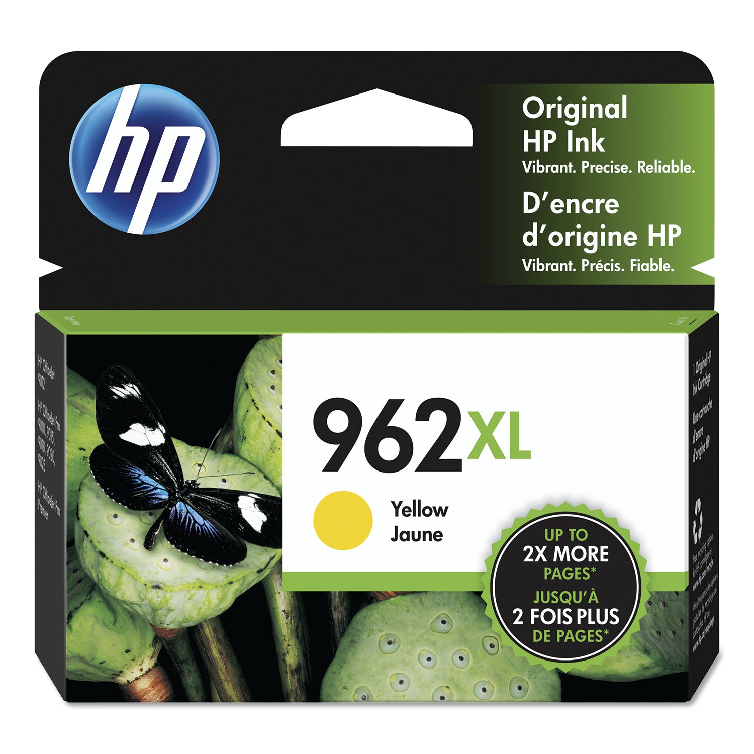 HP 962XL (3JA02AN) Original High Yield Inkjet Ink Cartridge - Yellow - 1 Each - 1600 Pages - 1