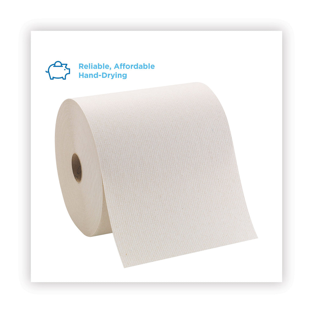Pacific Blue Basic Nonperforated Paper Towels, 1-Ply, 7.78 x 800 ft, Brown, 6 Rolls/Carton