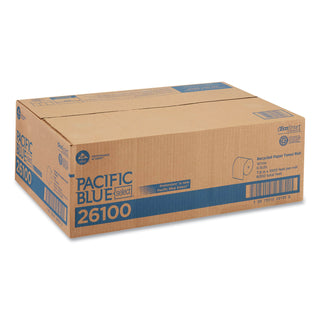 Pacific Blue Basic Nonperf Paper Towels, 1-Ply, 7.78 x 1,000 ft, White, 6 Rolls/Carton