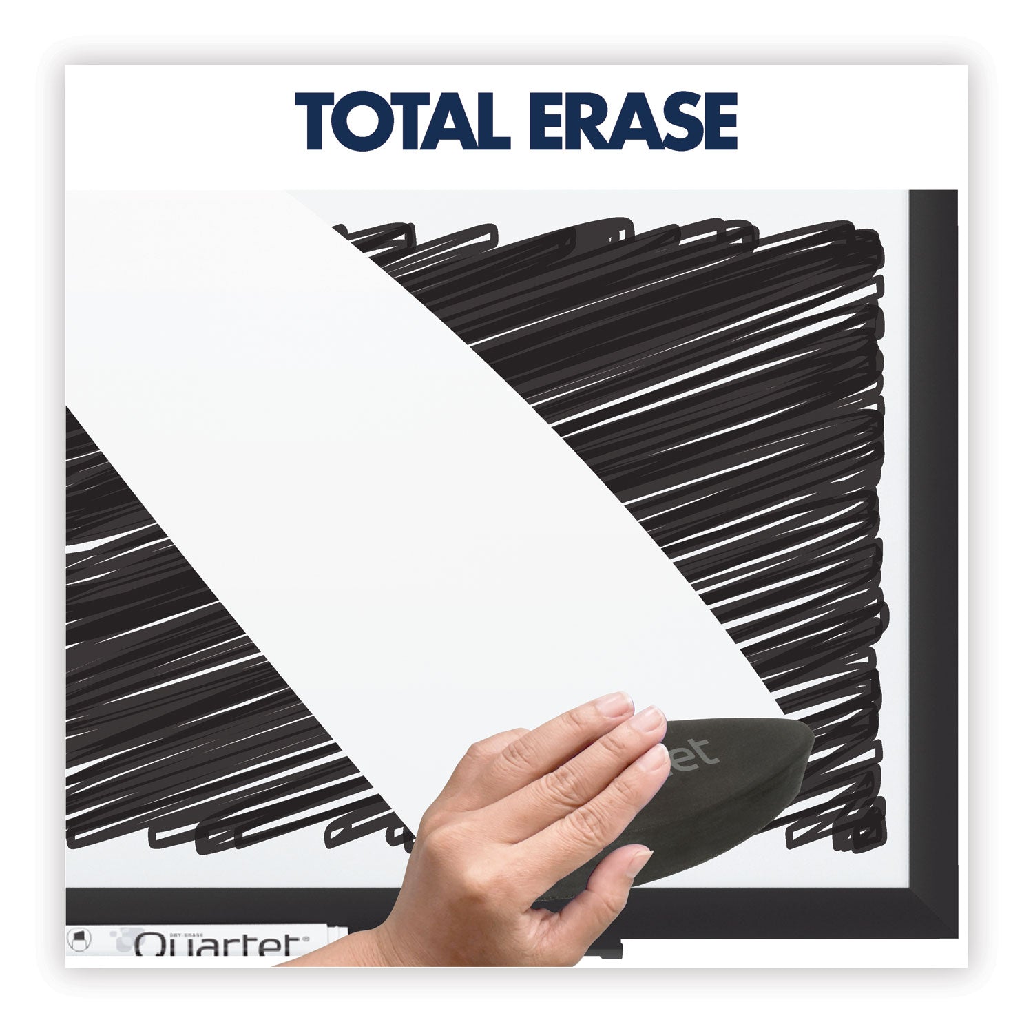 Classic Series Total Erase Dry Erase Boards, 96 x 48, White Surface, Black Aluminum Frame - 