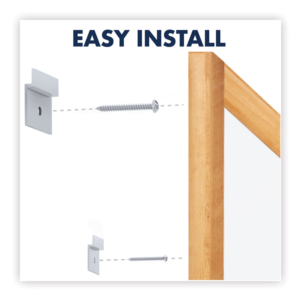 Classic Series Total Erase Dry Erase Boards, 96 x 48, White Surface, Oak Fiberboard Frame - 