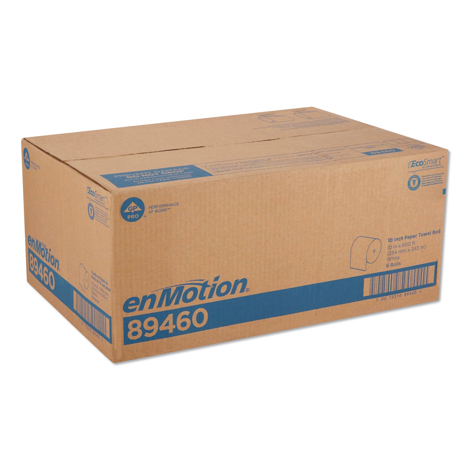 Paper Towel High Capacity Rolls, 1-Ply, 10" x 800 ft, White, 6 Rolls/Carton