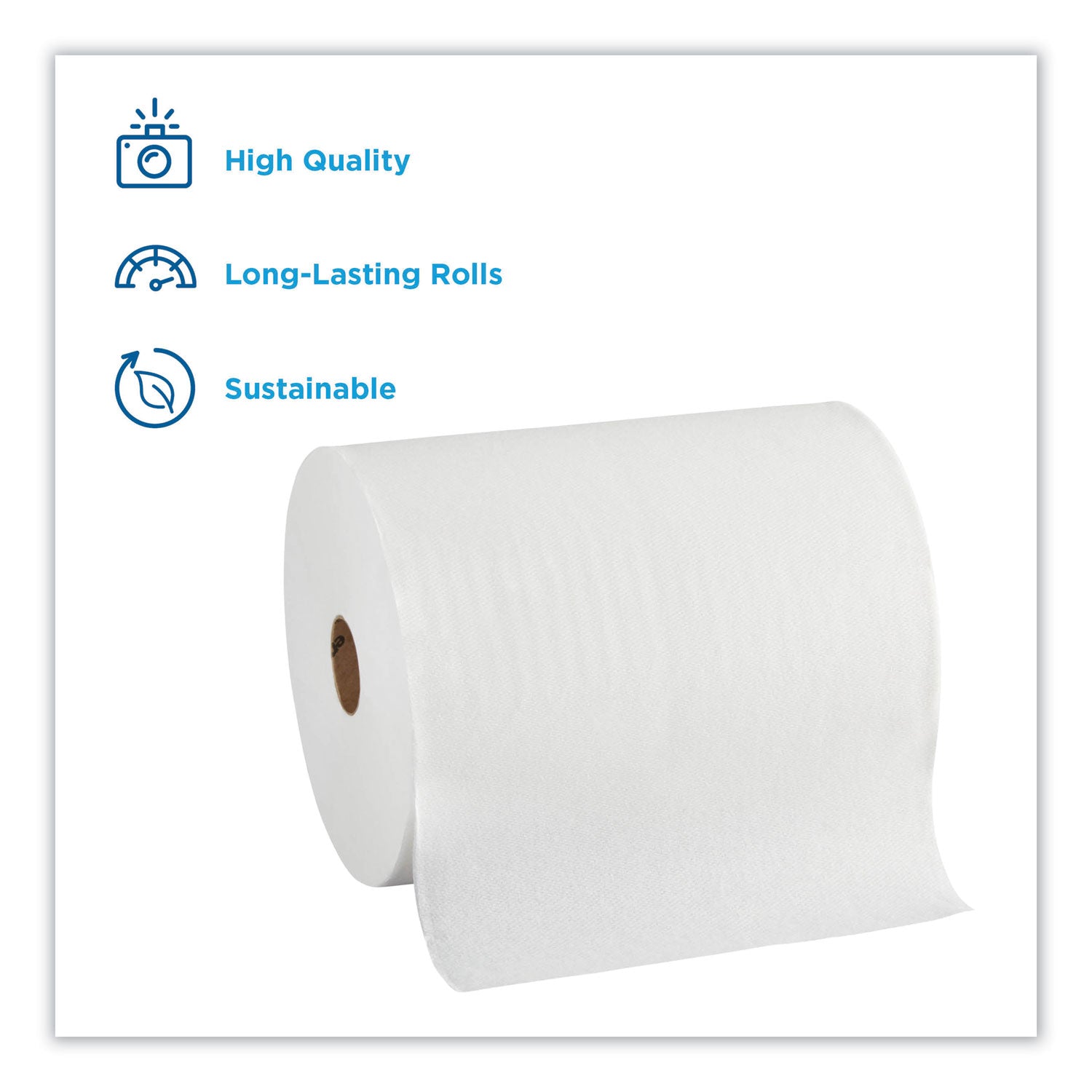 enMotion Paper Towel Rolls, 10" x 800', 40% Recycled, White, Pack Of 6 Rolls - 1 Ply - 10" x 800 ft - 1.75" Core - White - Soft, Absorbent, Long Lasting - For Multipurpose - 6 / Carton - 2