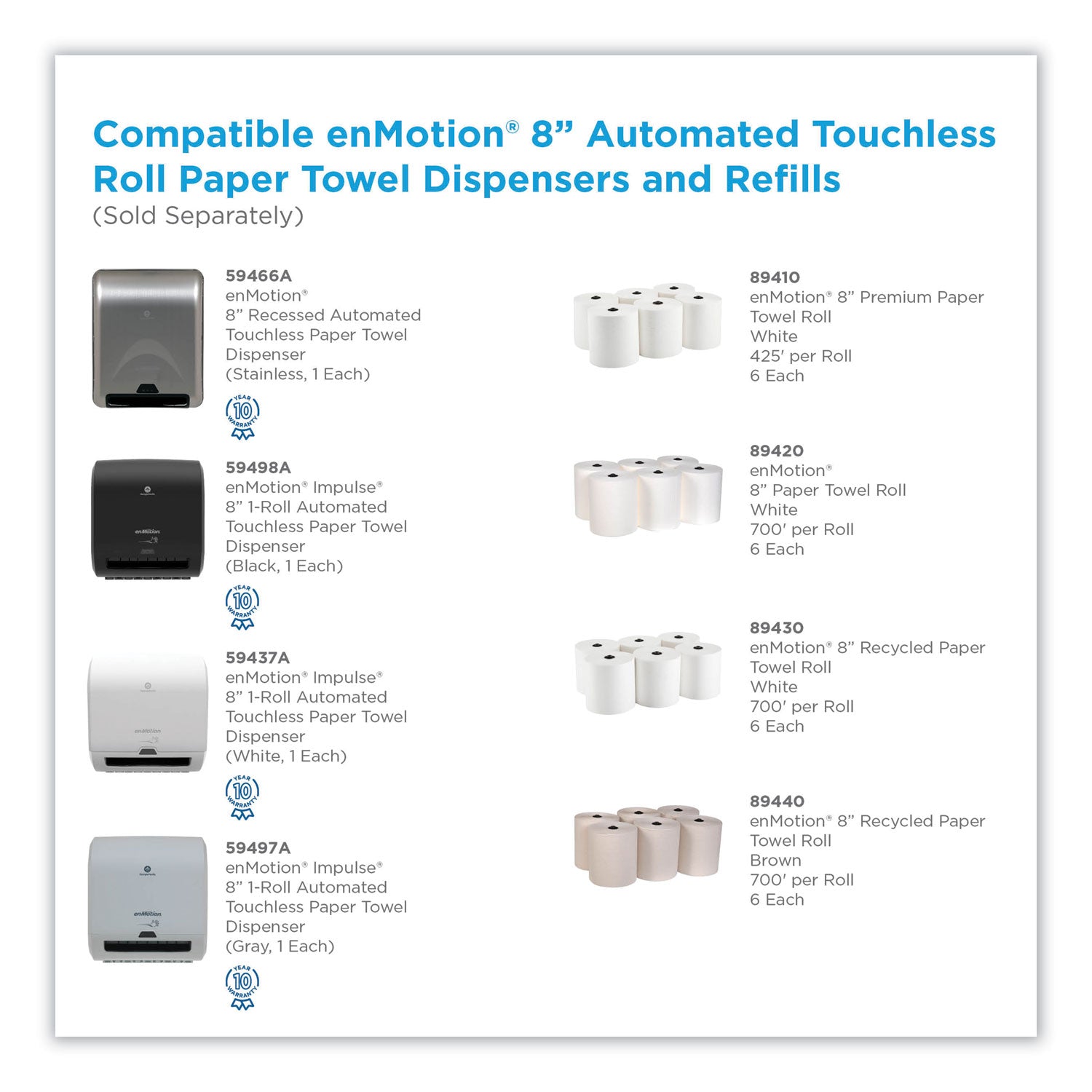 enMotion 8" Paper Towel Rolls by GP Pro