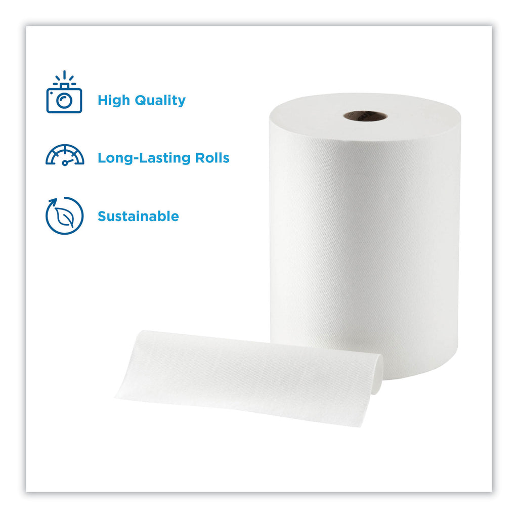 Paper Towel High Capacity Rolls, 1-Ply, 10" x 800 ft, White, 6 Rolls/Carton