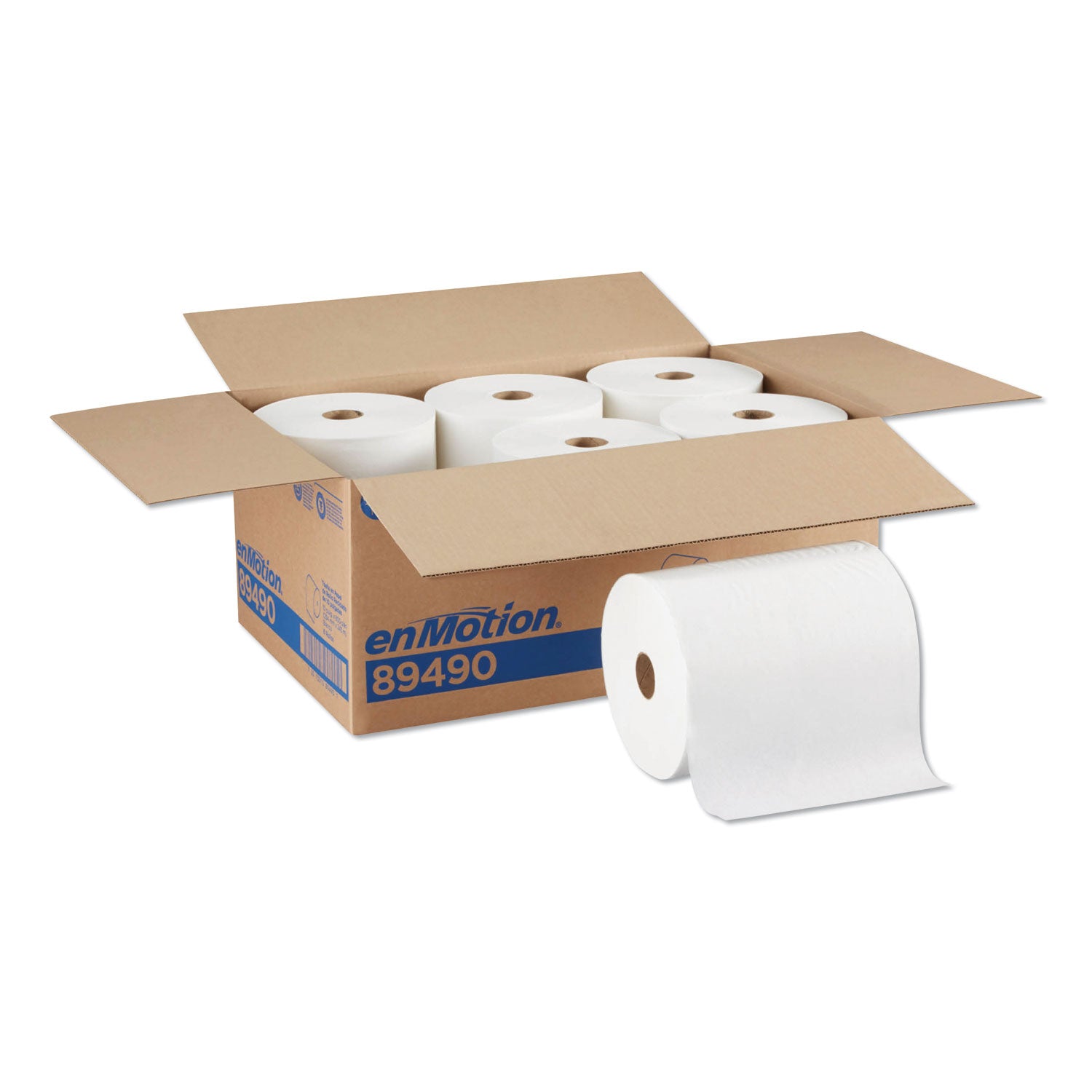 enMotion Paper Towel Rolls, 10" x 800', 40% Recycled, White, Pack Of 6 Rolls - 1 Ply - 10" x 800 ft - 1.75" Core - White - Soft, Absorbent, Long Lasting - For Multipurpose - 6 / Carton