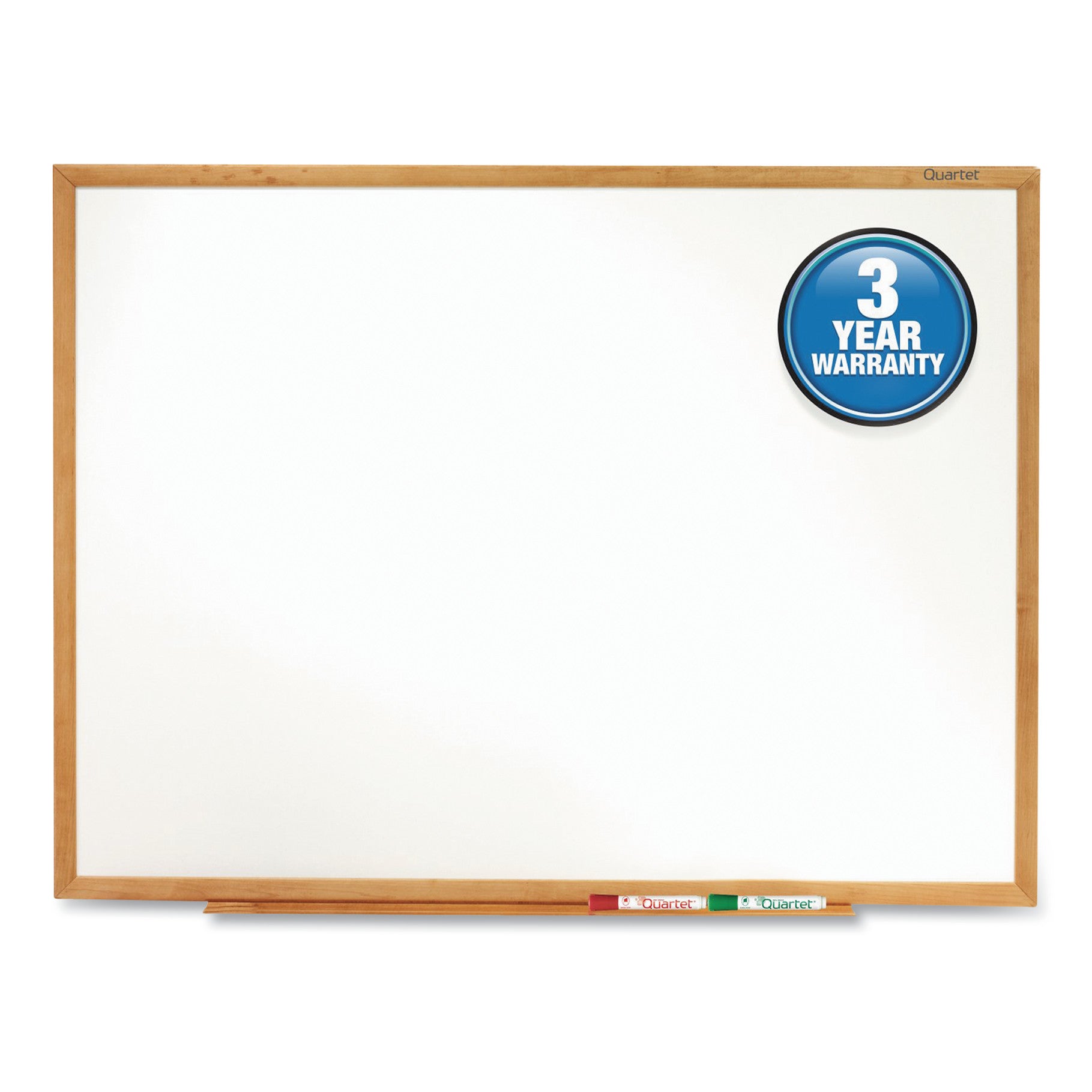 Classic Series Total Erase Dry Erase Boards, 96 x 48, White Surface, Oak Fiberboard Frame - 
