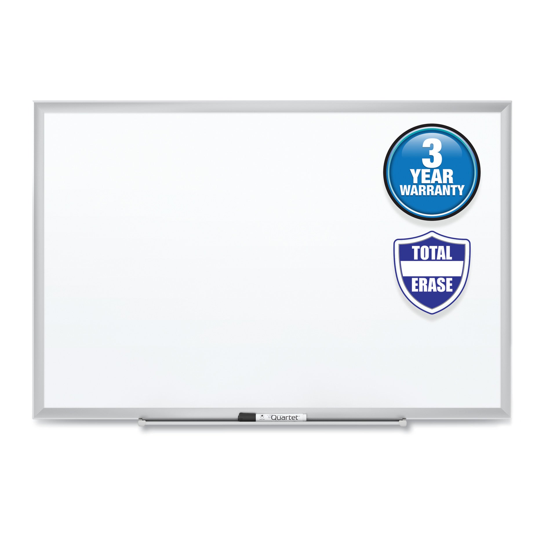 Classic Series Total Erase Dry Erase Boards, 24 x 18, White Surface, Silver Anodized Aluminum Frame - 