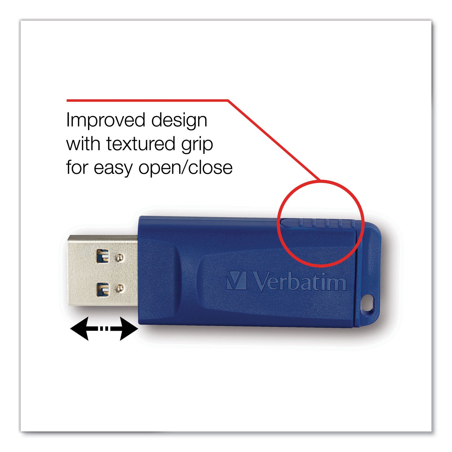 Classic USB 2.0 Flash Drive, 16 GB, Blue - 3