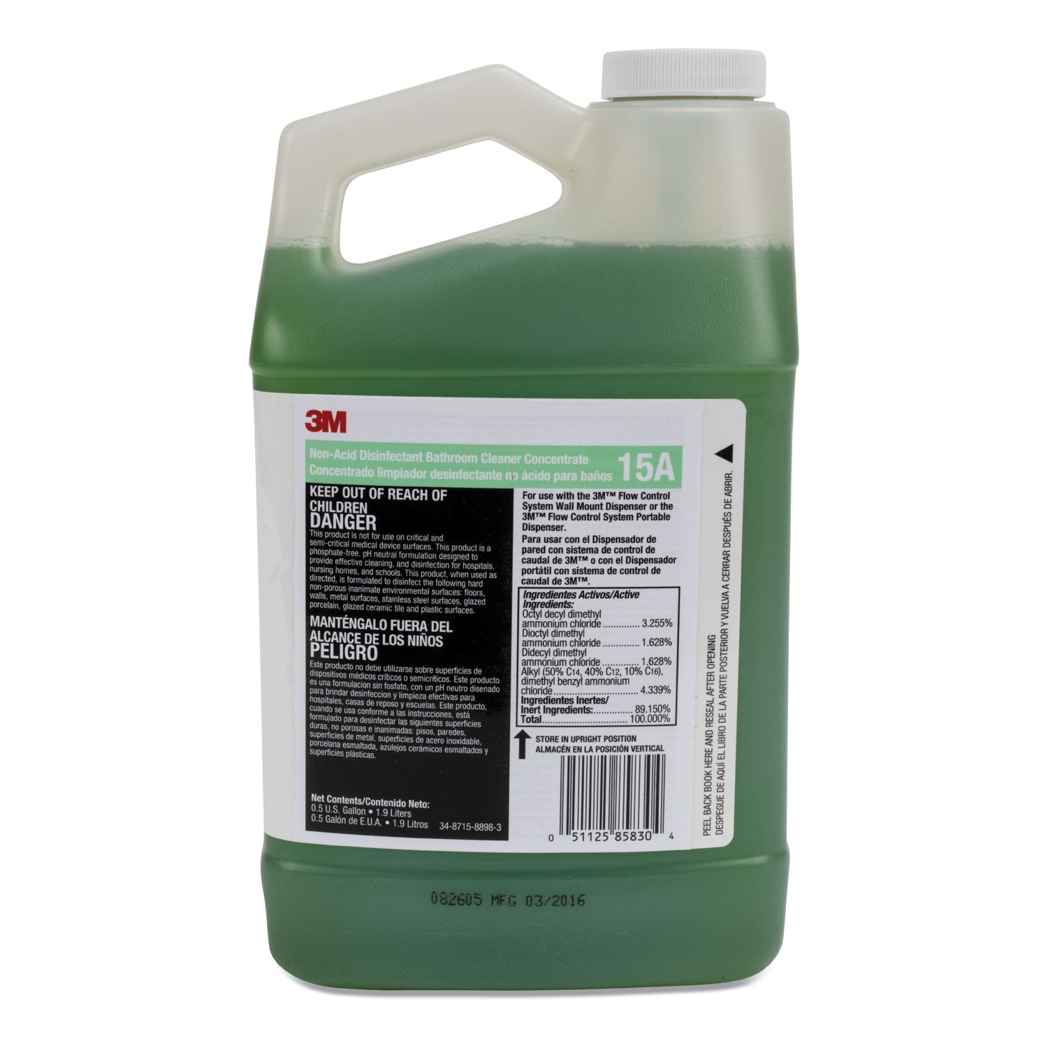non-acid-disinfectant-bathroom-cleaner-concentrate-05-gal-bottle-4-carton_mmm15a - 1