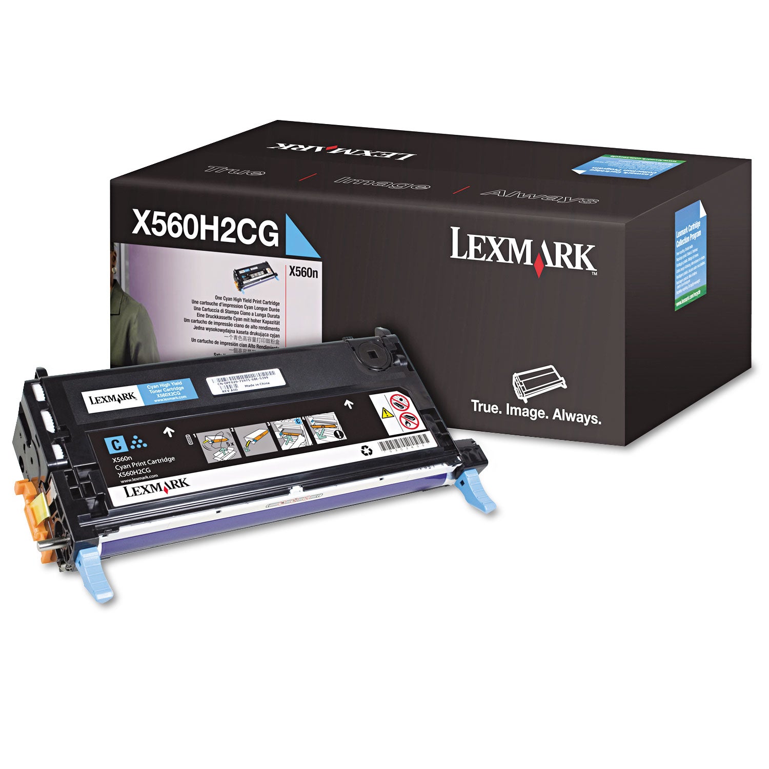 X560H2CG High-Yield Toner, 10,000 Page-Yield, Cyan - 