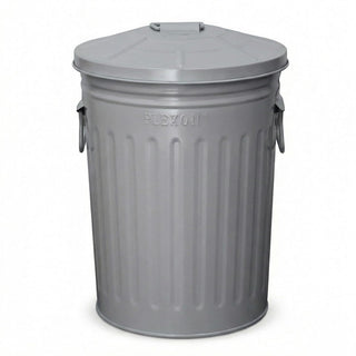 plexon-2-gallon-small-metal-trash-can-with-lid-bathroom-garbage-can-with-lid-bathroom-trash-can-for-bedroom-office-kitchen-indoor-waste-basket-round-powder-coated-gray-bucket