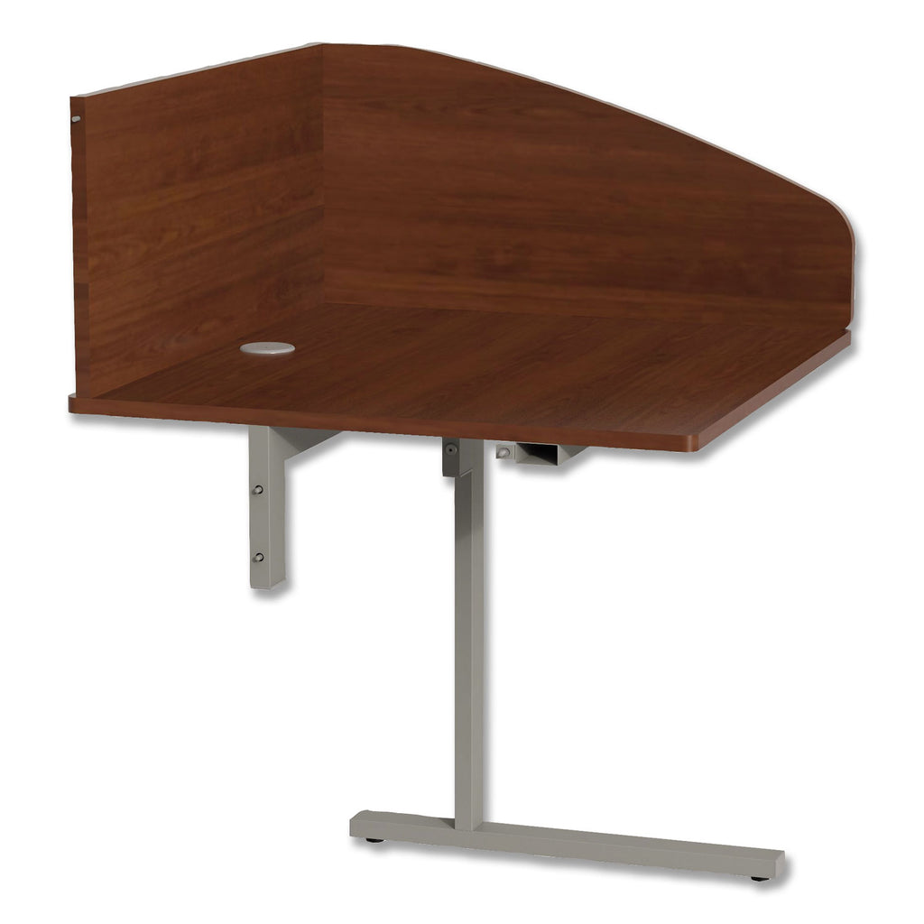 Study Carrell Add On, 1-Leg, 31.25 x 23.25 x 45.25, Cherry