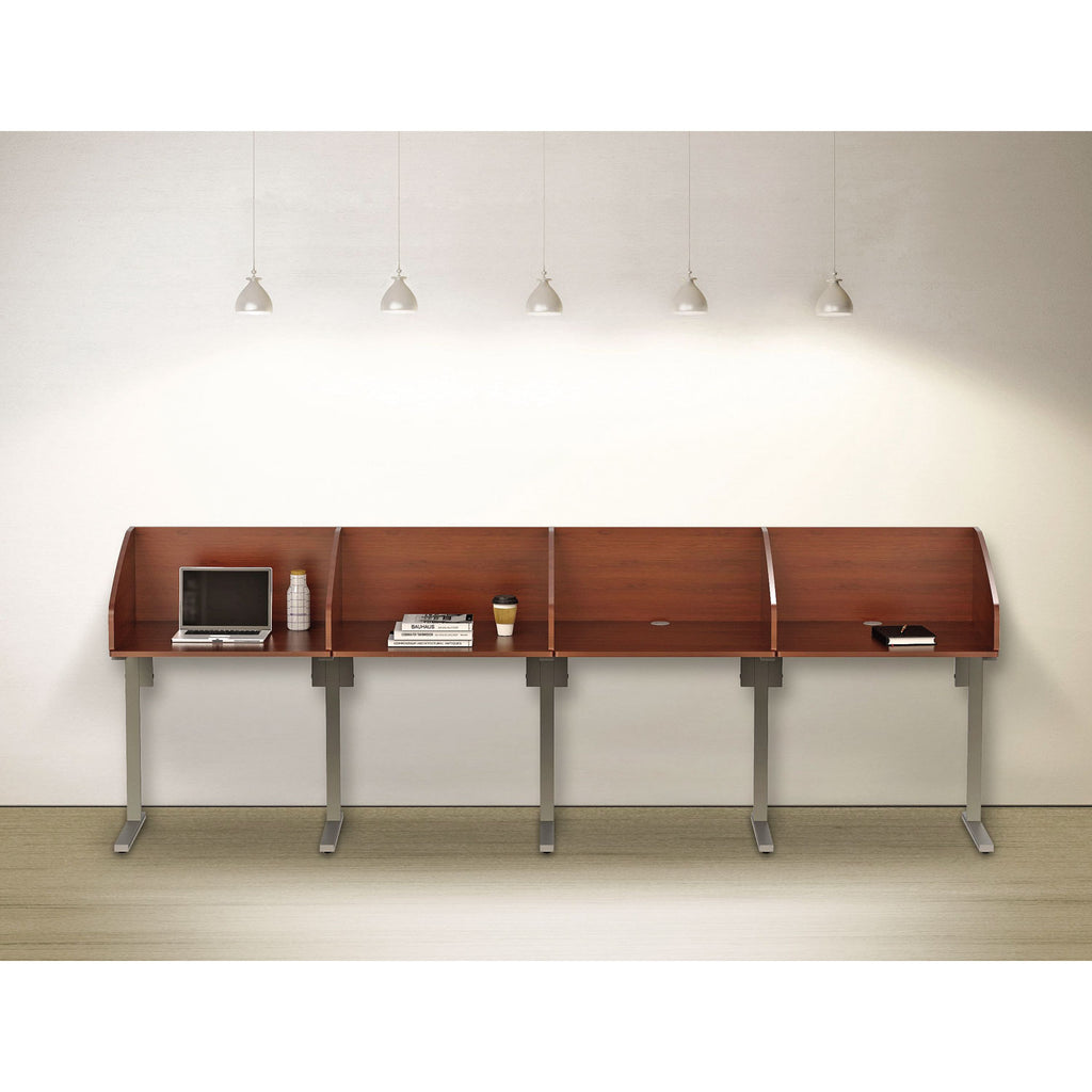 Study Carrell Add On, 1-Leg, 31.25 x 23.25 x 45.25, Cherry