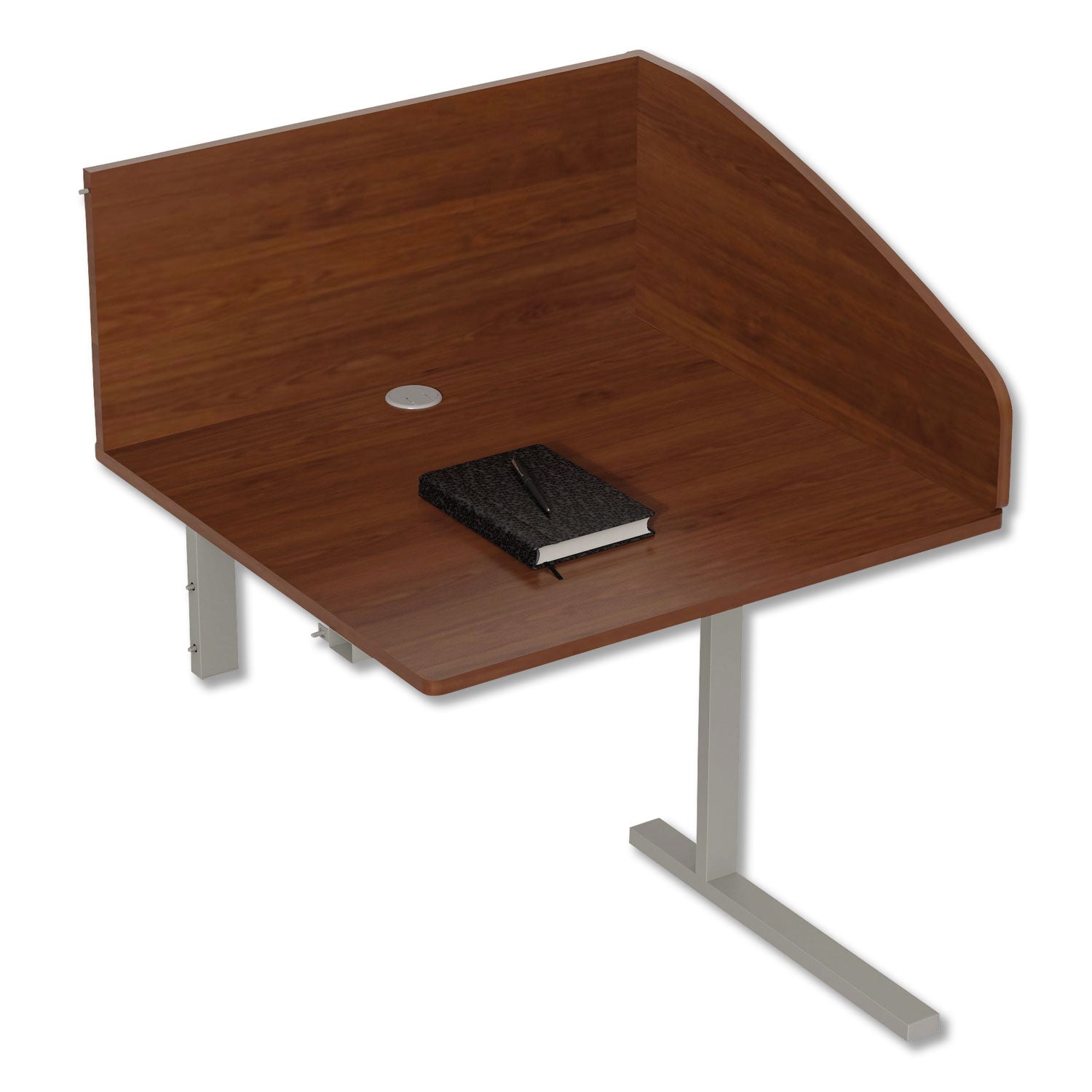 Study Carrell Add On, 1-Leg, 31.25 x 23.25 x 45.25, Cherry