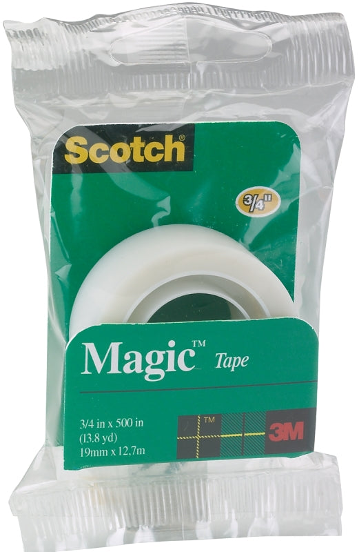 Scotch Matte Finish Magic Tape - 13.89 yd Length x 0.75" Width - 1" Core - For Packing, Sealing - 1 / Roll - Clear