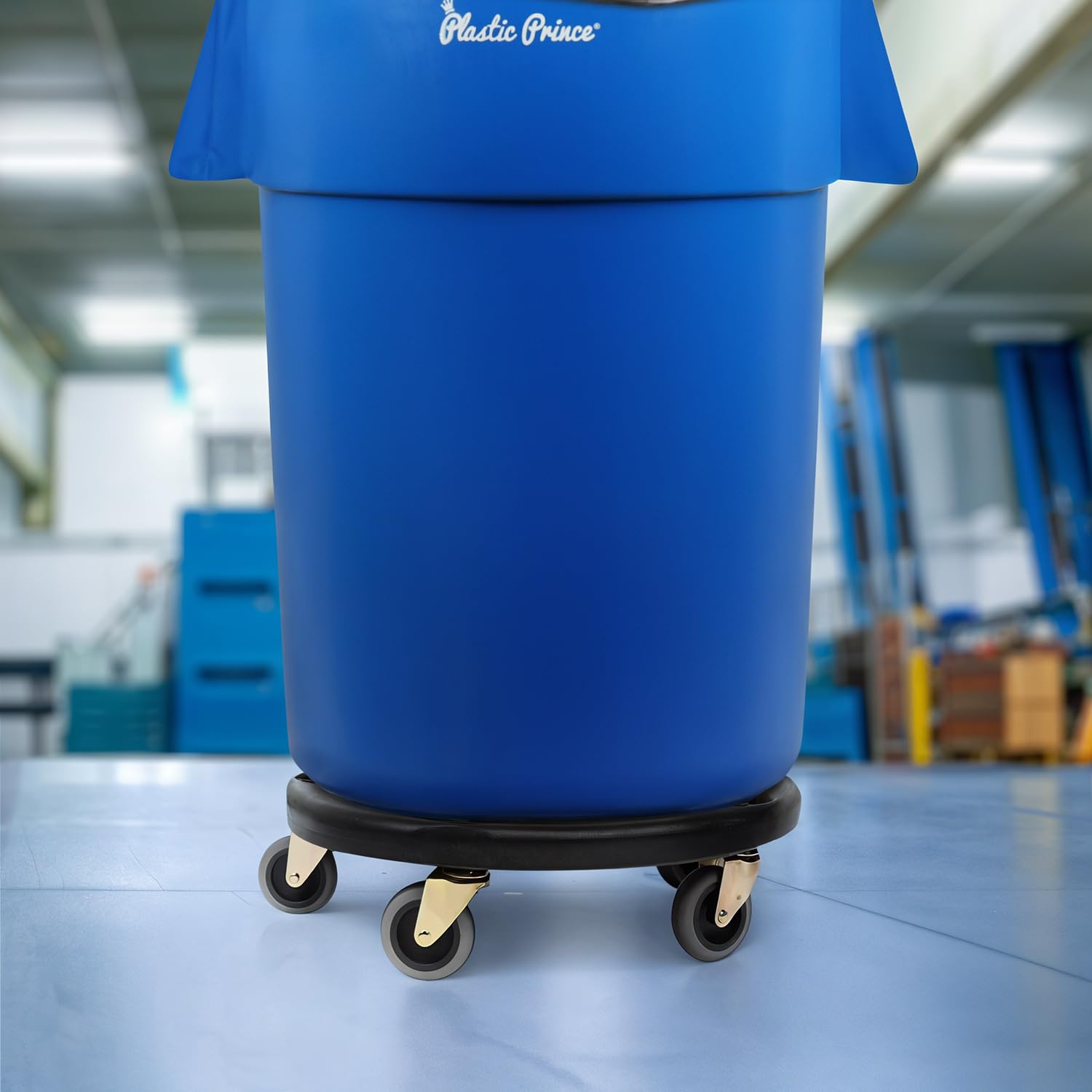 18" Black Round Trash Can Dolly