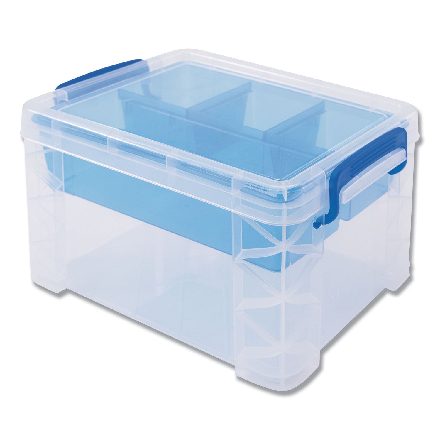 super-stacker-divided-storage-box-5-sections-75-x-1013-x-65-clear-blue_avt37375 - 1