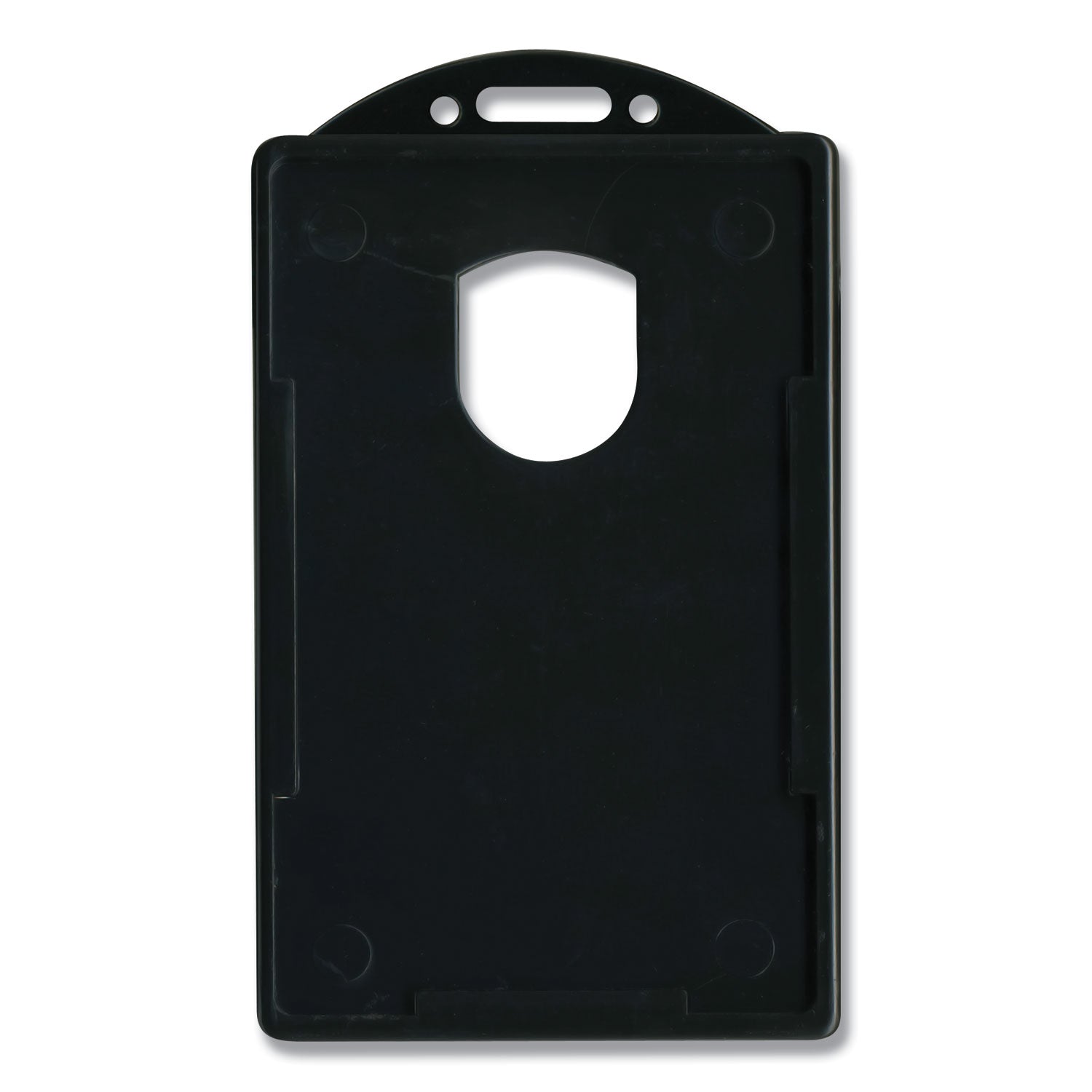 ID Card Holders, Vertical, Black 2.38" x 3.68" Holder, 2.13" x 3.38" Insert, 25/Pack - 