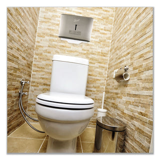 Personal Seat Cover Dispenser, 16.6 x 2.5 x 12.3, Stainless Steel