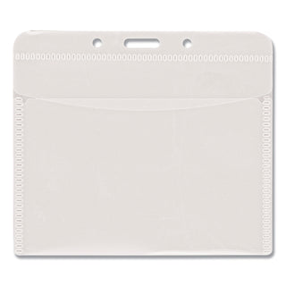 PVC-Free Badge Holders, Horizontal, Clear 4.5" x 4" Holder, 4.13" x 3.25" Insert, 50/Pack