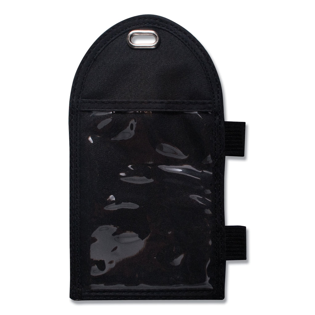 Badge Holder with Pen Loop, Vertical, Black 3.25" x 6" Holder, 2.75" x 3.5" Insert, 12/Box