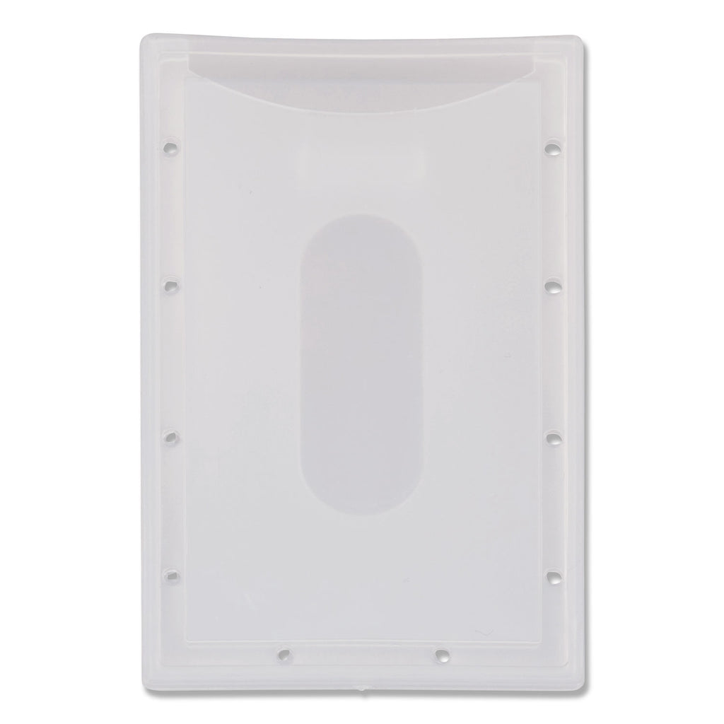 Clear ID Card Holder, Horizontal, Clear 2.31" x 3.69" Holder, 2.13" x 3.38" Insert, 25/Pack