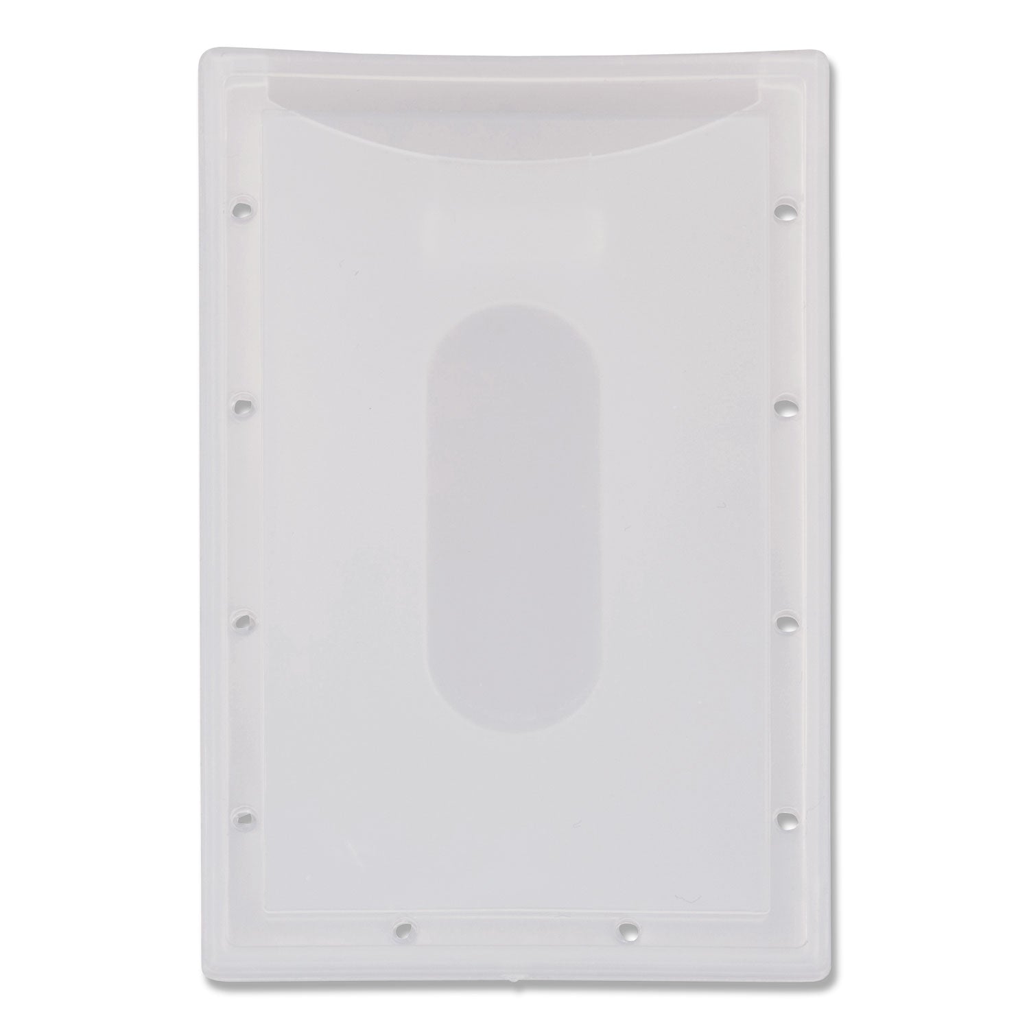 Clear ID Card Holder, Horizontal, Clear 2.31" x 3.69" Holder, 2.13" x 3.38" Insert, 25/Pack