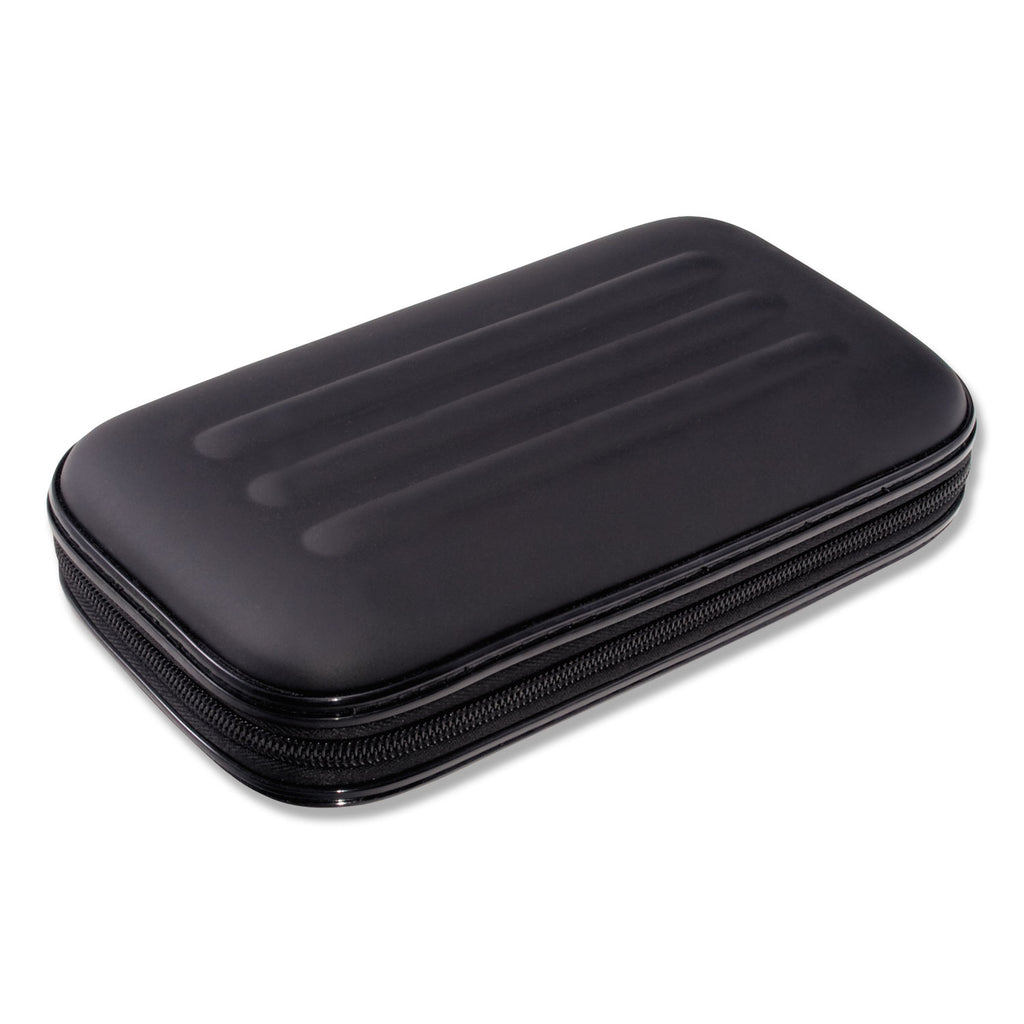 Large Soft-Sided Pencil Case, Fabric, 2 x 8.75 x 5.25, Black