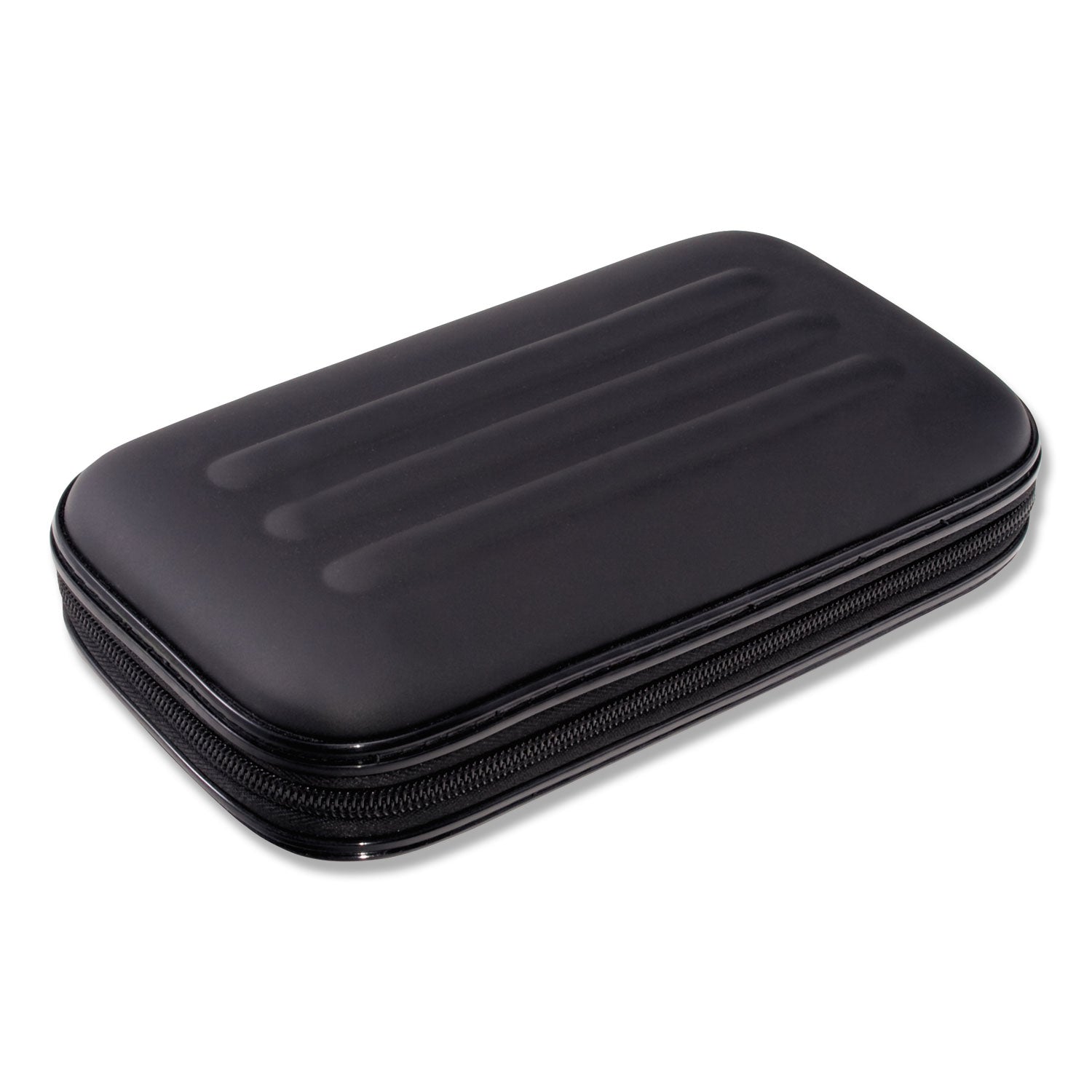 Large Soft-Sided Pencil Case, Fabric, 2 x 8.75 x 5.25, Black