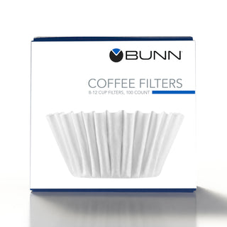 Coffee Filters, 8 to 12 Cup Size, Flat Bottom, 100/Pack - 