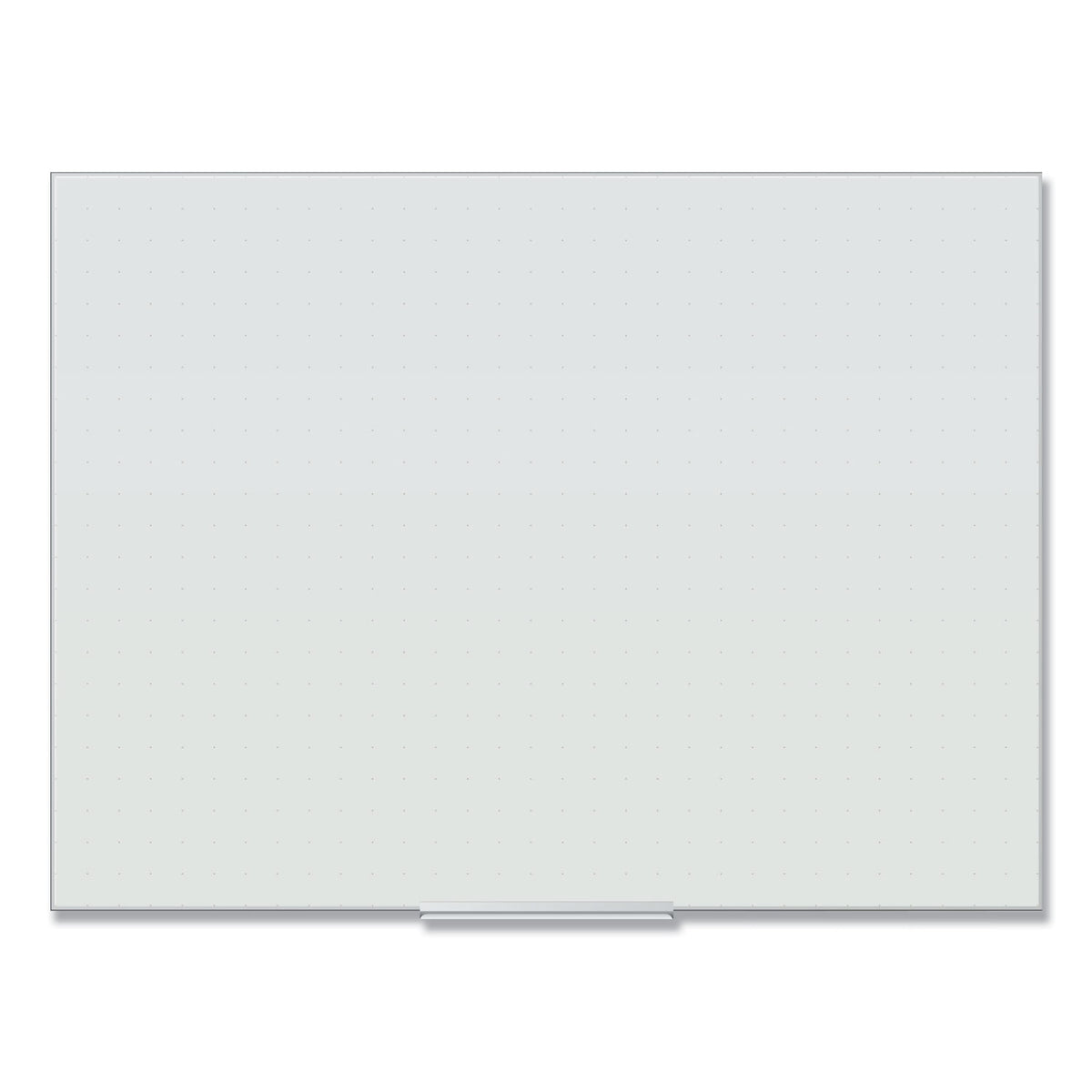 Floating Glass Ghost Grid Dry Erase Board, 47 x 35, White