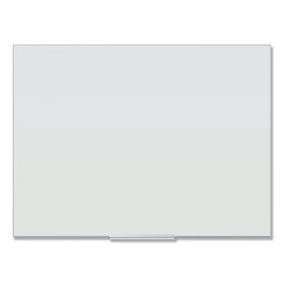 Floating Glass Ghost Grid Dry Erase Board, 47 x 35, White
