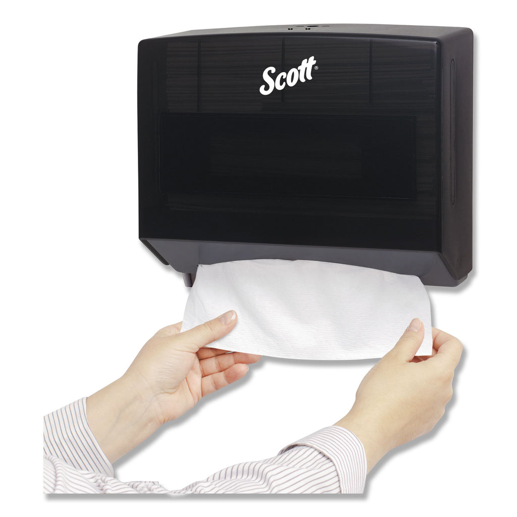 Scottfold Folded Towel Dispenser, 10.75 x 4.75 x 9, Black - 