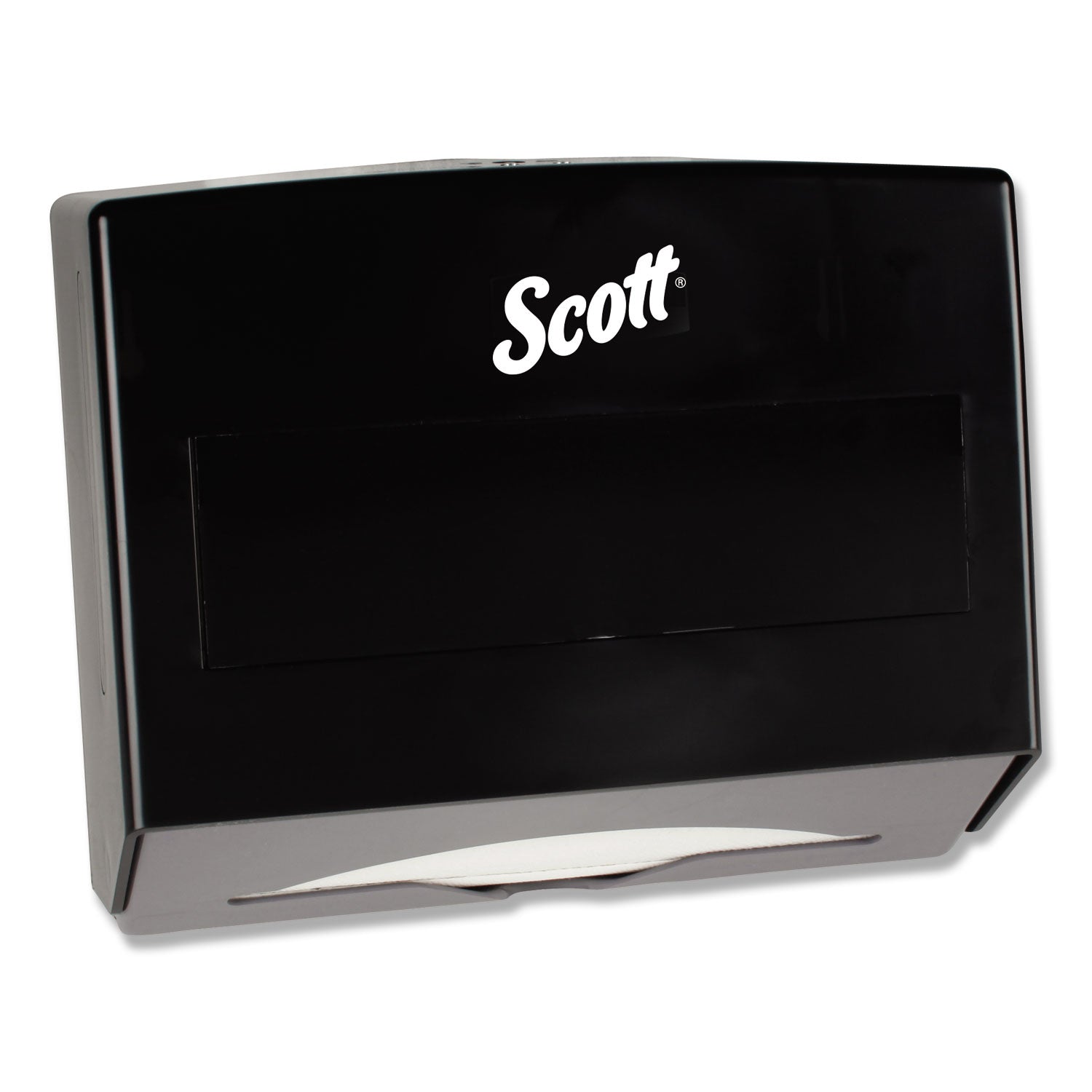 Scottfold Folded Towel Dispenser, 10.75 x 4.75 x 9, Black - 