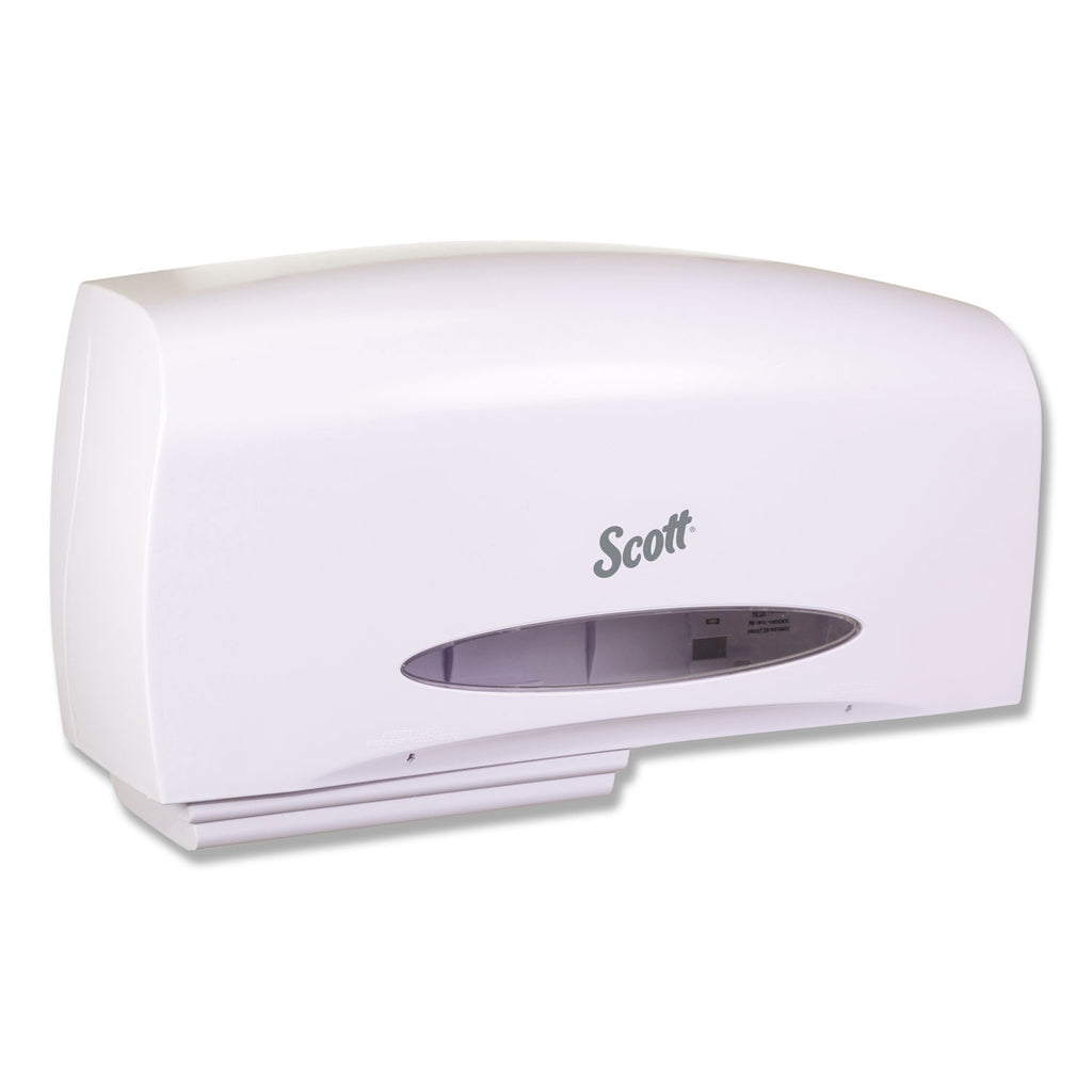 Scott Essential Coreless Jumbo Roll Toilet Paper Dispenser - Coreless Dispenser - 2 x Roll - 10.9" Height x 20.1" Width x 5.9" Depth - Plastic - Black - Durable - 1 / Carton