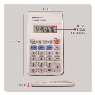 EL233SB Pocket Calculator, 8-Digit LCD - 