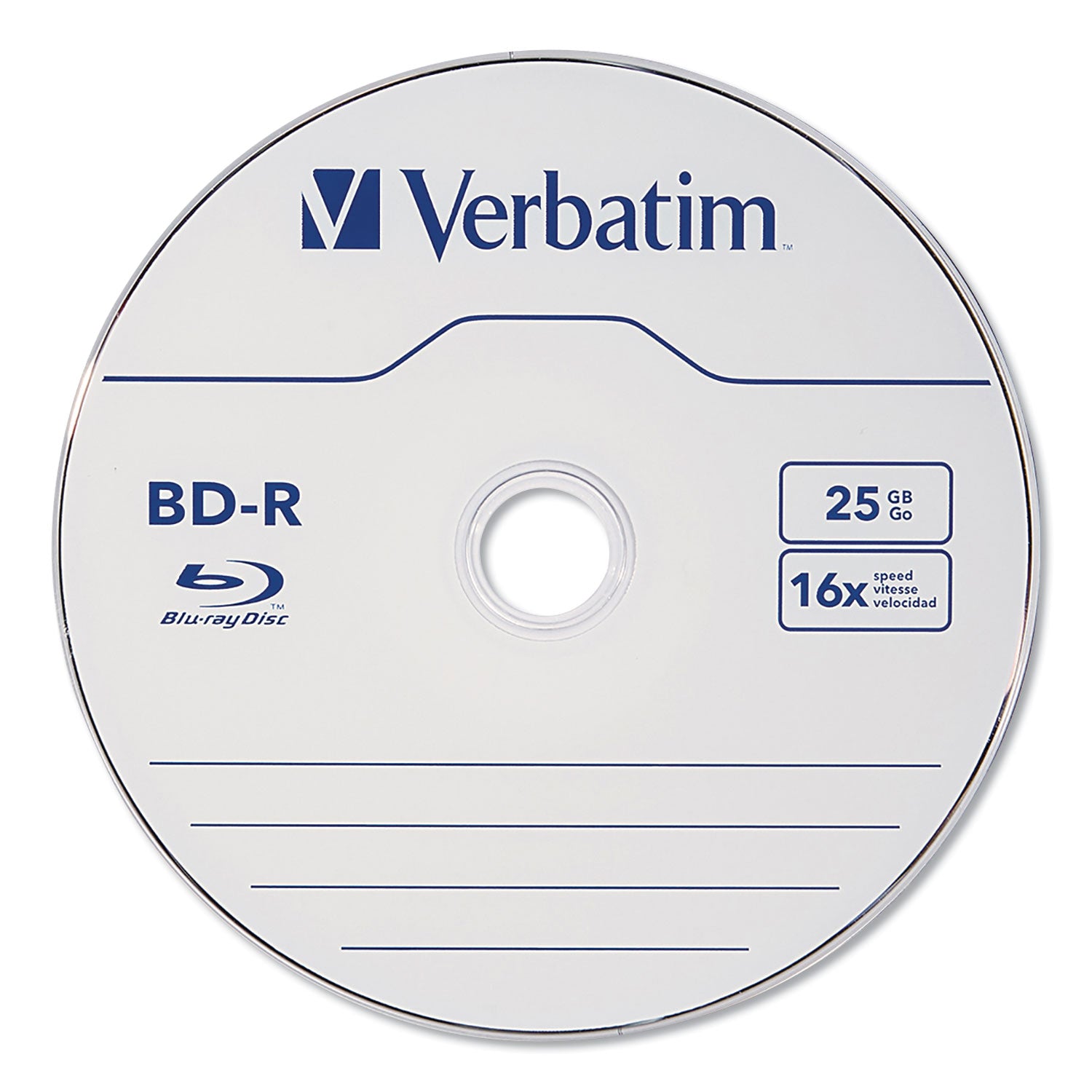 BD-R Blu-Ray Disc, 25 GB, 16x, White, 10/Pack - 